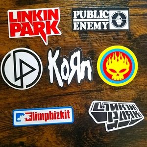 7pc Decals Linkin Park KORN Public Enemy OFFSPRING